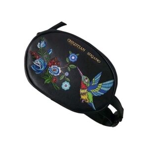 Christian Siriano Black Bag with Floral Embroidery